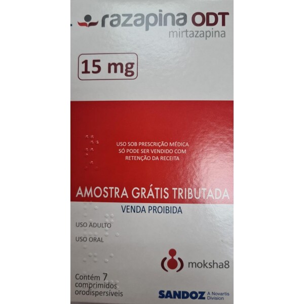 Razapina ODT - Mirtazapina 15mg - 7 Cápsulas